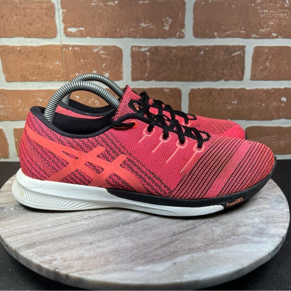 Asics FuzeX Knit Shoes Womens Size 9 Athletic Running Sneakers Pink